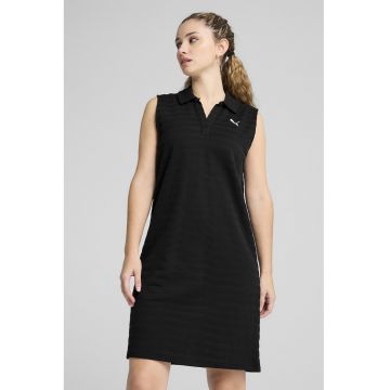 Rochie din amestec de bumbac cu guler polo