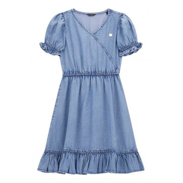 Rochie din amestec de lyocell cu croiala A