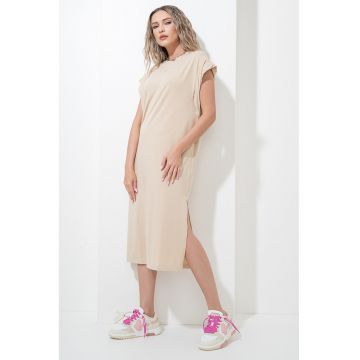 Rochie din amestec de modal cu slituri laterale Edress