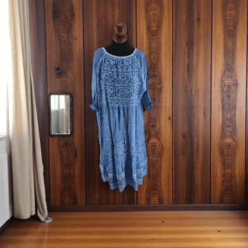 Rochie din bumbac cu broderie traditionala
