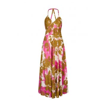Rochie din poplin cu imprimeu