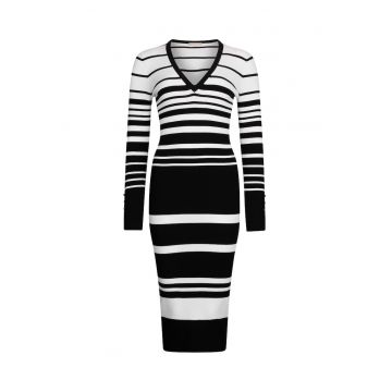 Rochie din tricot cu dungi
