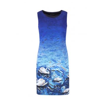 Rochie dreapta - fara maneci - cu imprimeu