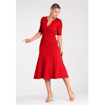 Rochie formala -  rosie - M1033 - viscoza -