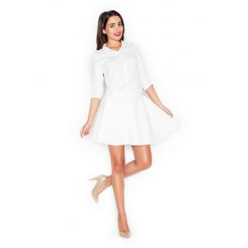 Rochie  K258 - ecru - poliester -