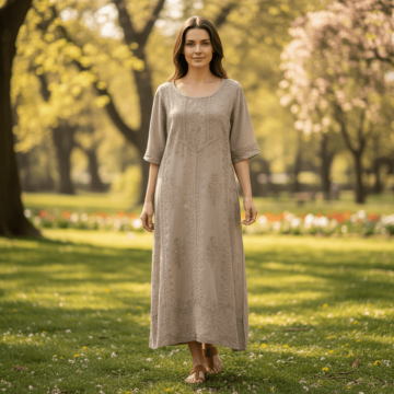 Rochie Lunga Brodata Miuta 101