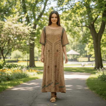 Rochie Lunga Brodata Miuta 103