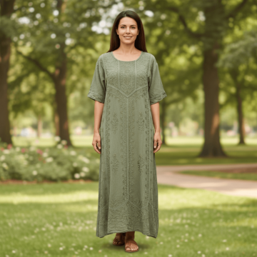 Rochie Lunga Brodata Miuta 105