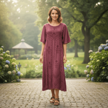 Rochie Lunga Brodata Miuta 99