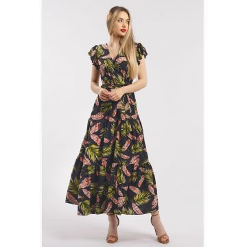 Rochie lunga cu decolteu in V