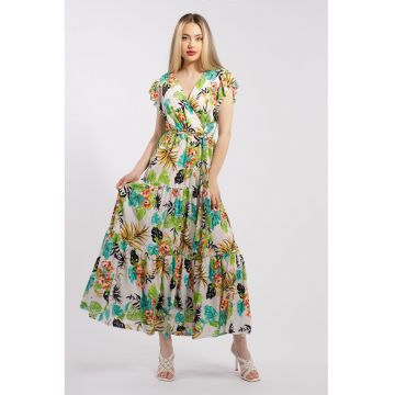 Rochie lunga cu decolteu in V