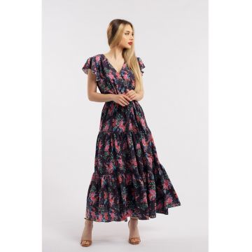 Rochie lunga cu decolteu in V