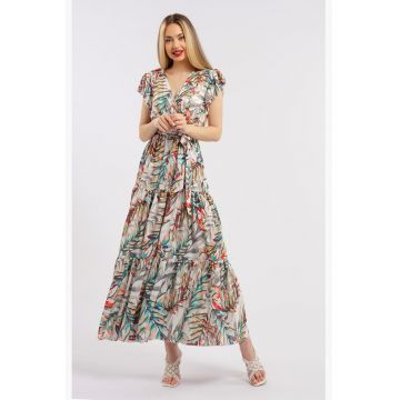 Rochie lunga cu decolteu in V