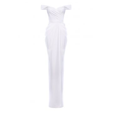 Rochie lunga cu decolteu pe umeri