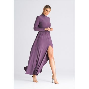Rochie lunga  eleganta - violet - poliester -