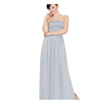 Rochie lunga -  Poliester/Elastan - Gri