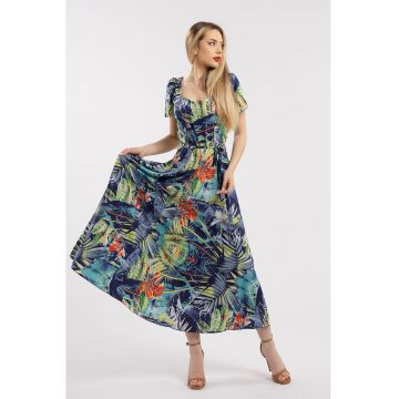 Rochie maxi cu croiala in A si model