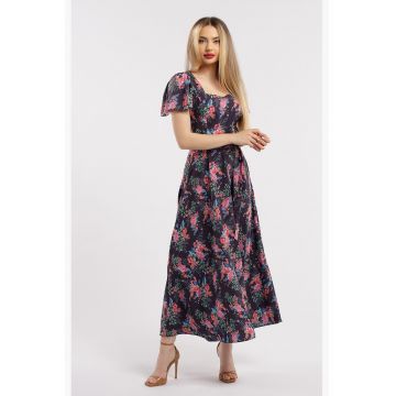 Rochie maxi cu croiala in A si model