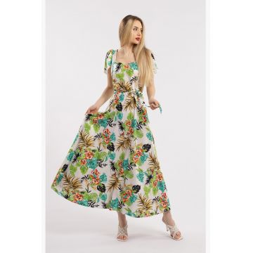Rochie maxi cu croiala in A si model