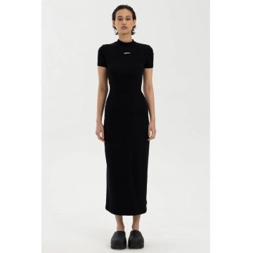 Rochie maxi cu decupaj pe spate - Negru
