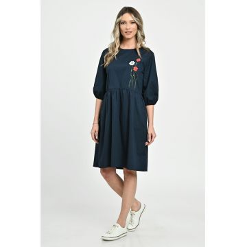 Rochie Medie Dama V264 - bleumarin