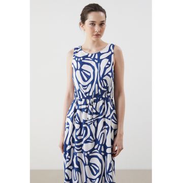 Rochie midi cu decolteu rotund