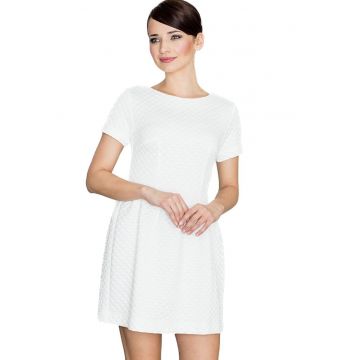 Rochie mini dama Dindralat K147 ecru