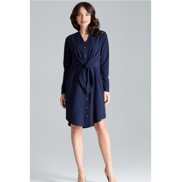 Rochie mini dama Odo L031 albastru inchis