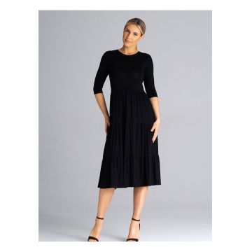 Rochie  neagra - pentru zi cu zi - din material usor -