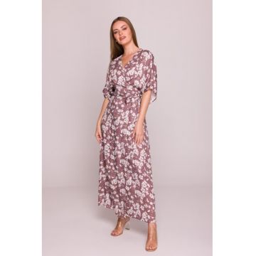 Rochie petrecuta maxi cu imprimeu -