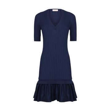 Rochie striata cu decolteu in V