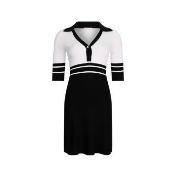Rochie tricotata cu decolteu in V