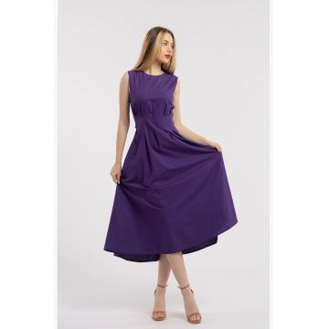 Rochie uni cu buzunare laterale