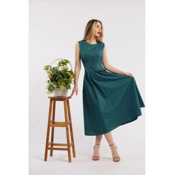 Rochie uni cu buzunare laterale