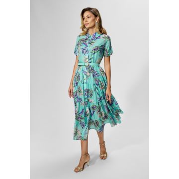 Rochie casual din bumbac cu imprimeu floral Summery Vernil Multi