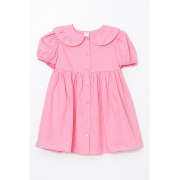 Rochie cu croiala in A si maneci bufante