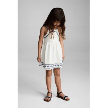 Rochie cu garnituri brodate - fara maneci