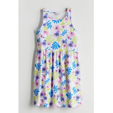 Rochie cu imprimeu fara maneci