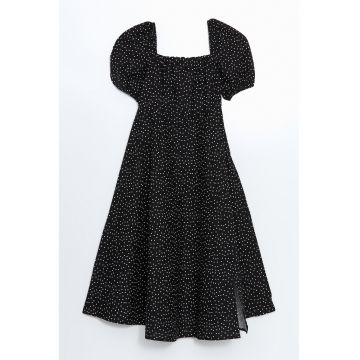 Rochie cu maneci scurte si buline