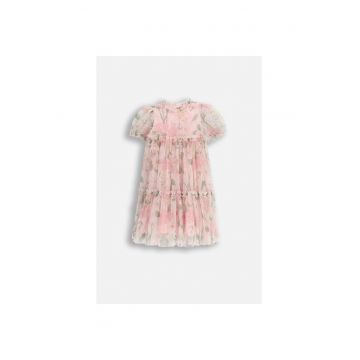 Rochie cu talie Empire si imprimeu floral