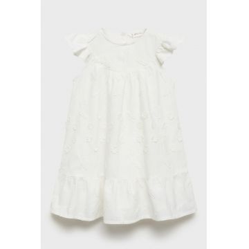 Rochie de bumbac cu broderie florala