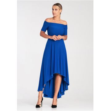 Rochie de seara -  maxi - poliester - albastru