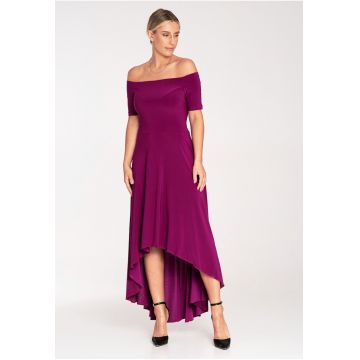 Rochie de seara -  maxi - poliester - violet -