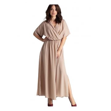 Rochie de zi 5902194372732 -  Poliester/Elastan - Bej -