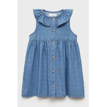 Rochie din denim cu imprimeu floral