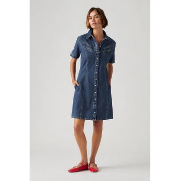 Rochie din denim cu nasturi Rinoa