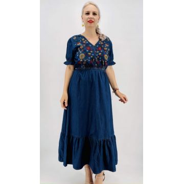 Rochie din Denim traditionala Madi 3