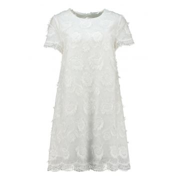 Rochie dreapta cu design floral