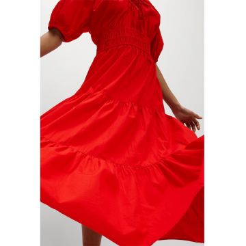 Rochie evazata cu decolteu in V