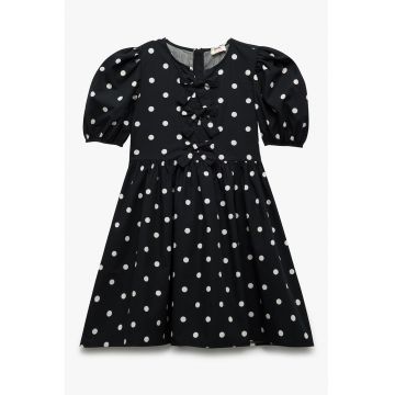 Rochie evazata cu model cu buline